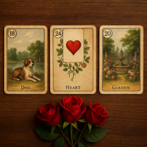Ρίξιμο Lenormand: Τριάδα Καρτών